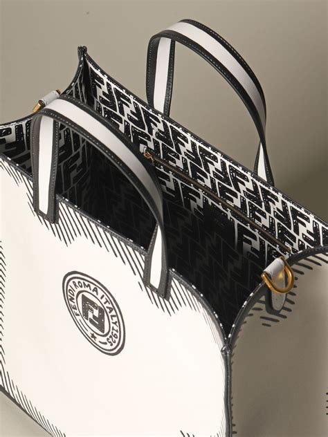 fendi print tote bag|Fendi shopping bag tote.